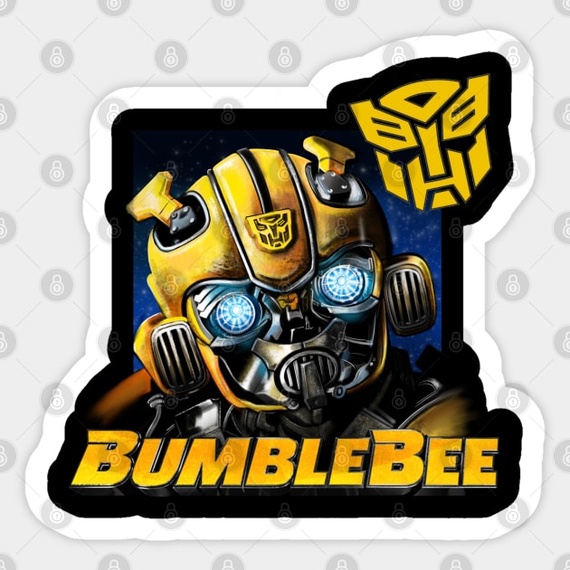 Bumblebee art Bumblebee Sticker TeePublic